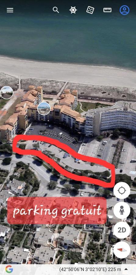 appartement vue mer pour 4 personnes accès direct plage wifi haut débit gratuit Le Barcarès Esterno foto